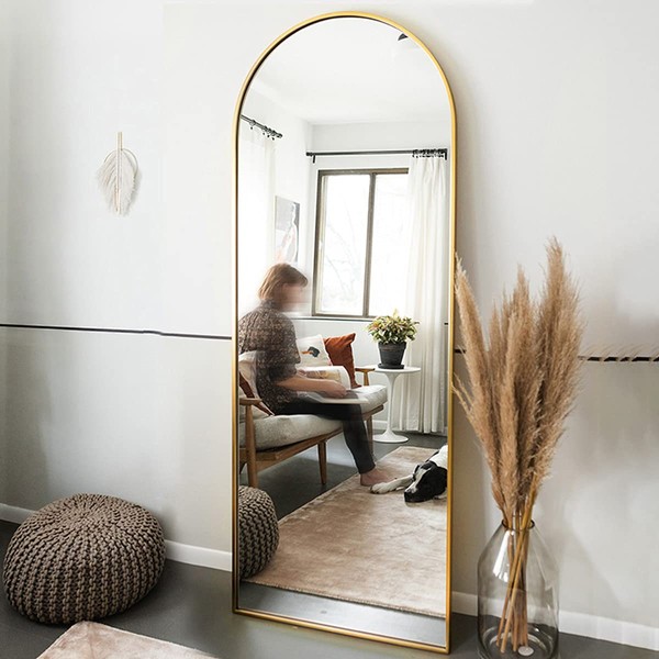 OGCAU Full Length Mirror, Floor Mirror Full Length, 65"x22" Arched-Top