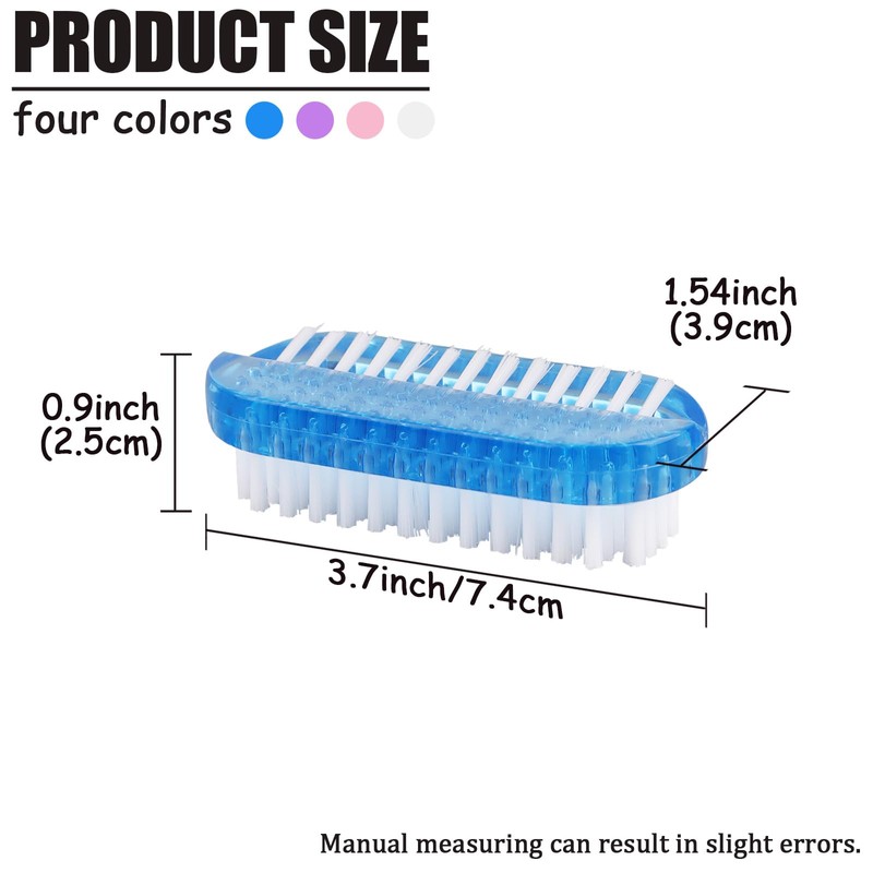 8 Pack Nail Brushes, Ergonomic Design Hand Scrub Cleaning Brush