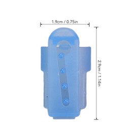 Plastic Yarn Guide Finger Holder Knitting Thimble Tool for Crochet Crafts, Hard and Stable, Practical and Easy to Use (4 Pieces, Green, Blue, Yellow, Pink)