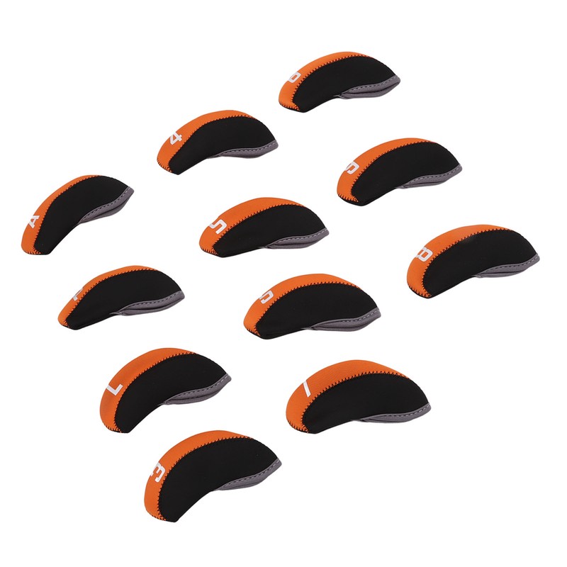 11PCS Golf Club Head Covers Neoprene Numbered Golf Club Head