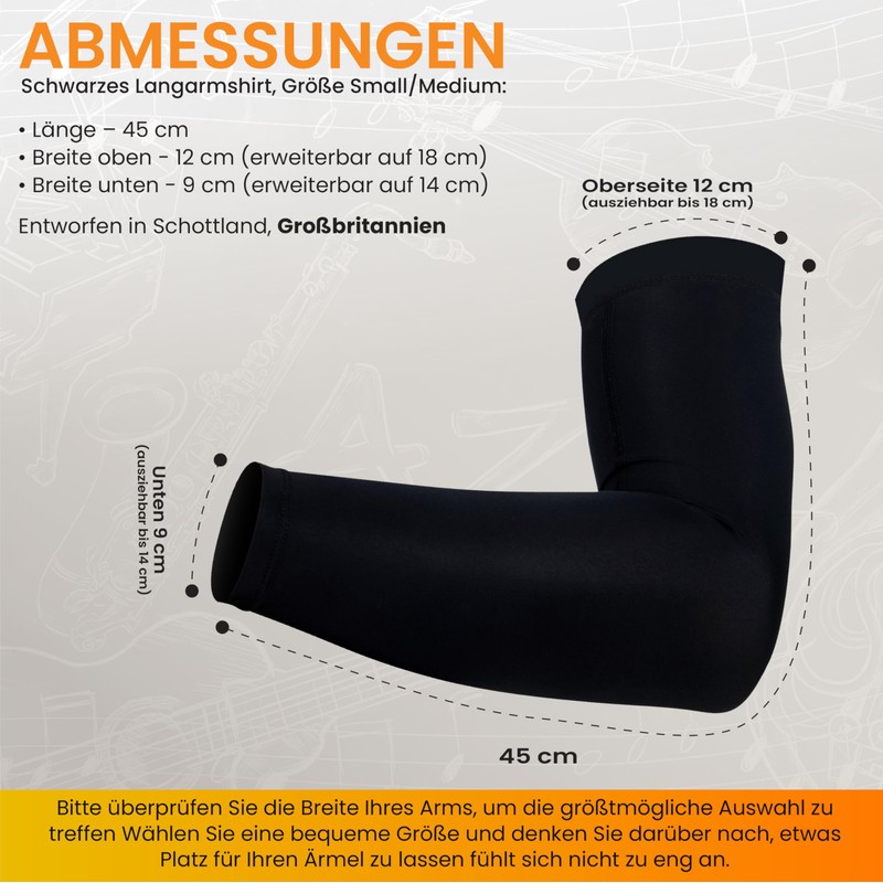 Black Guitar Arm Sleeve, Classical Guitar Sleeve for Arms, Electric