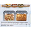Bread Box with Digital Hygrometer,Bread Boxes with Lid and Handle,Time