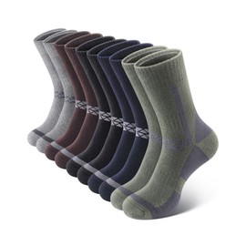 SIMIYA Merino Wool Socks for Mens, 5 Pairs Thermal Warm Hiking Super Thick Crew Work Cushion Sock for Men Winter Cold Weather