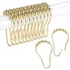 Shower Curtain Roller Rings for Bathroom Curtain Rods – 12-Piece