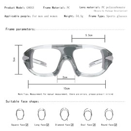 SooGree Gafas deportivas, gafas protectoras para correr, baloncesto, fútbol, absorción de golpes con correas y patillas extraíbles