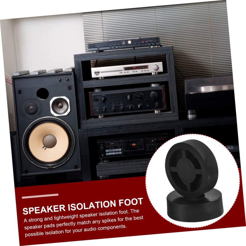 TEHAUX 4pcs Rubber Speaker Isolation Feet Pads Subwoofer Isolation Pad