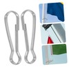 ORFOFE Stainless Steel Flagpole Clips 30pcs Flagpole Snap Hooks Boat