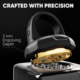 Berlinzo Brass Ice Stamp Ring Letter F