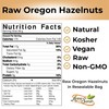 Raw Oregon Hazelnuts, Natural Raw Hazelnuts, Kosher Certified in Resealable