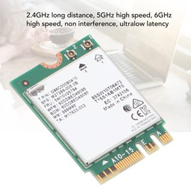 AX210 WiFi 6E Wireless Card, M.2 2230 NGFF WiFi 6E Network Adapter for Laptop, 5400Mbps, Tri Band Up to 6GHz, MU MIMO, OFDMA, Ultra Low Latency, Support 10/11 64 Bit