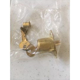 CCL SECURITY Sliding Door Lock #02291 7/8" Brass Pin Tumbler  With 2 Keys