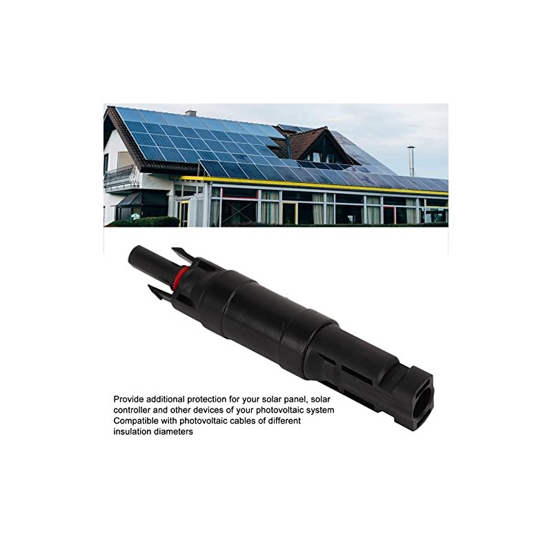 2 conectores solares, 20A IP67 resistente al agua MC4 portafusibles