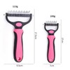Pet Grooming Brush, Double-Sided Deshedding Tool, Undercoat Rake for Dogs