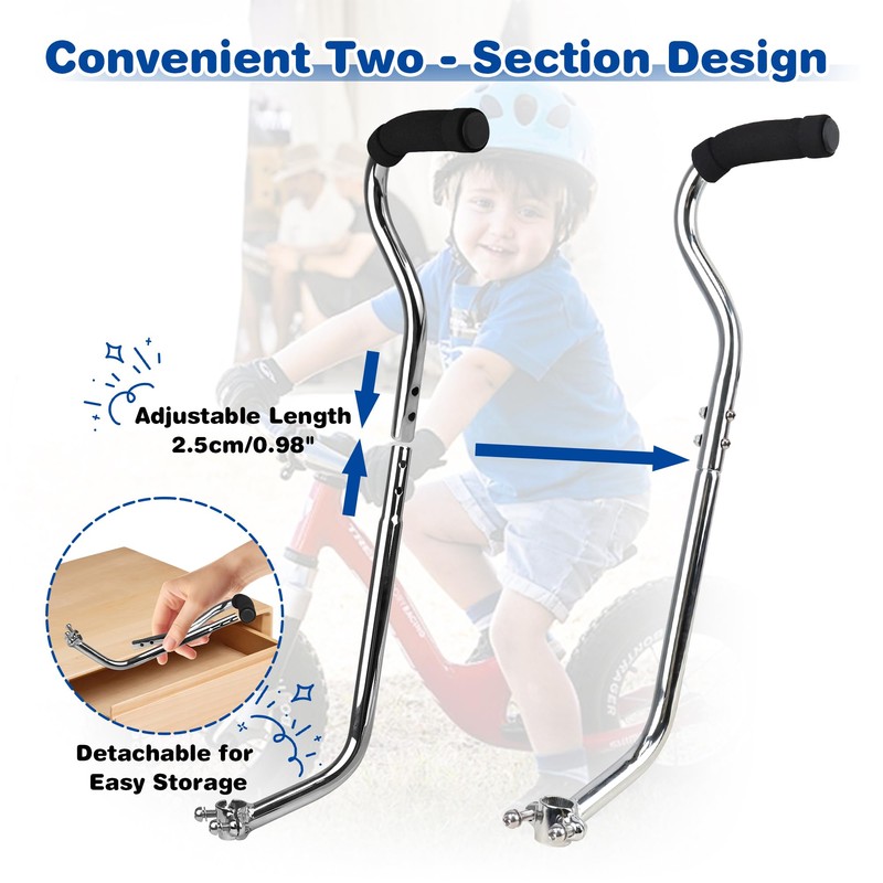 MEGHNA Kids Bike Training Push Handle Detachable Kids Bike Learning