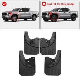 Mud Flaps for Toyota Tacoma 2024 2025 Accessories Front & Rear Mudguards Splash Guards All Weather Heavy Duty Fender Protection (4pcs)