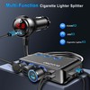 EUGIZMO Cigarette Lighter Adapter, 222W 3 Socket Car Cigarette Lighter