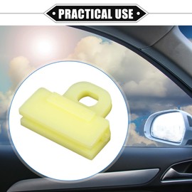 VekAuto 4 Pcs Window Door Glass Channel Retainer Clip, 1.57"x1.34"x0.51" Glass Regulator Holder Sash Clip Universal for Car Truck Van Durable Plastic Yellow