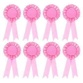 QUARKZMAN Blank Award Ribbon 1st Place Ribbon Winner Prize Medal Ribbon Recognition Attendance Bands for Party Competition Competition Sports Event Pink Pack of 8