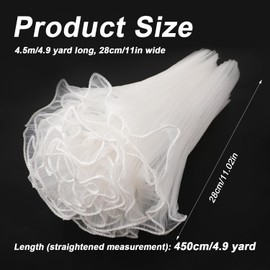 Flower Wrapping Paper, 4.9 Yard Wave Yarn Flower Wrapping Mesh Waterproof Wrapping Paper Korean Floral Packing Net for Flower Shop Supplies Fresh Flowers DIY Crafts(White)