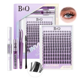 Fairy Manga Lash Kit l Ultra-Thin Invisible Band with 144pcs Individual Lashes, C Curl for DIY Springtok Eyelashes Extension, Waterproof Long Lasting:_Fairy Kit (White Tube,Others Same)