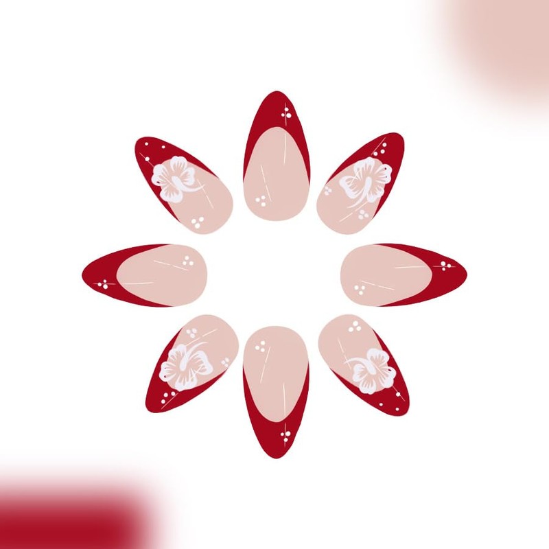 Almond Press on Nails Short Fake Nails Pink False Nails