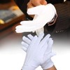 Parade Honor Guard Finger White Mittens Hands Protector Formal Gloves