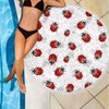 Ladybug & Flowers Comfortable Rounded Beach Pool Picnic Towel Blanket