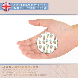 Destination Vinyl ltd Magnet for Refrigerator, Fridge - Cute Cactus Plants in Pots for Office, Cabinet and Whiteboard, Magnetic Stickers, 12963