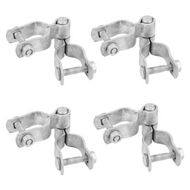 4 Pair Heavy Duty Chain Link Fence Solid Gate Post Hinge Galvanized, for 1-3/8" OD Posts/Pipes, Bolt/Nut Included, 0.14 in” Thickness, Anti Corrosion
