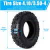 4.10/3.50-6 4.10-6 410-6" Tire and Inner Tube Compatible for Lawn