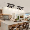 SEEBLEN 4-Light Plug-in Track Lighting, Adjustable Ceiling Spotlight,Industrial Black Kitchen