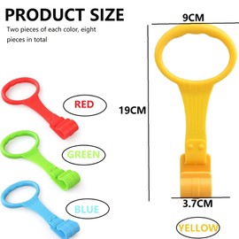 Rings for Cribs, Pack of 8 Baby Hand Rings Handle, Removable Hand Rings, Multicoloured Hanging Rings, Children's Bed Accessories, Pull Rings, Rings for Baby Cots for Baby Toddler Leg Exercise
