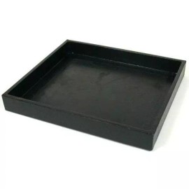 FindingKing Display Tray Black Faux Leather Large Jewelry Organizer