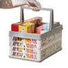 Small Plastic Folding Storage Baskets, Collapsible Desktop Organizer Crates for
