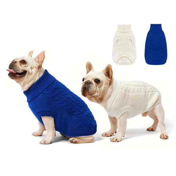 Roseelk 2 Pack Dog Sweaters for Small Dogs - Puppy