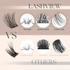 LASHVIEW Cluster Eyelashes, Pack of 144 DIY Extensions, Mega Volume,