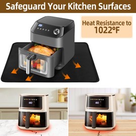 Mee 2ou Hot Pads for Kitchen Heat Resistant Mats for Countertop - 2PCS 15 X 18 Inches Firproof Silicone Kitchen Counter Countertops Mat Coffee Mat Under Air Fryer Oven Toaster Coffee Maker Protector