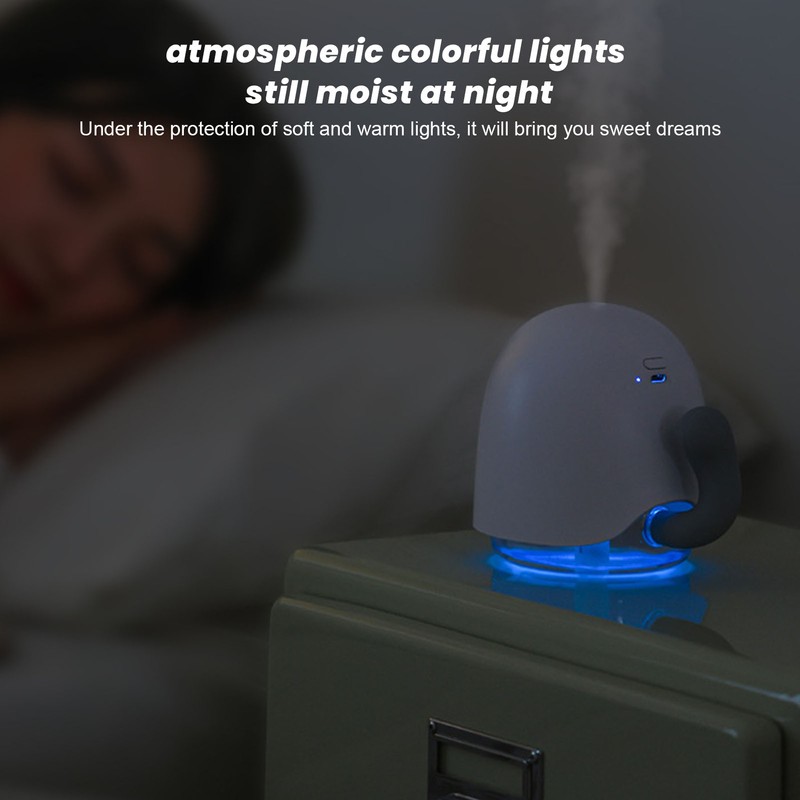 450ml Mini Air Humidifier Moving Tail Shaped USB Portable Humidifier