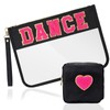 SUILU 2 Pcs Dance Recital Gifts Cosmetic Makeup Bag with