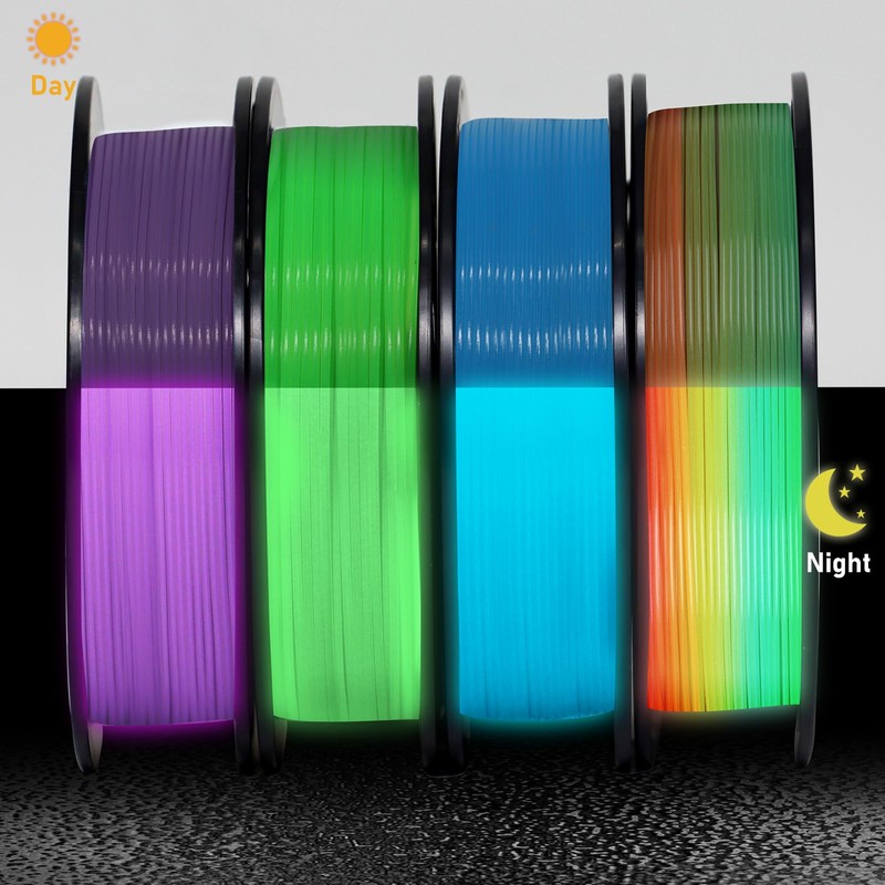 YOUSU 3D Printer Filament Bundle, Glow in The Dark Filament