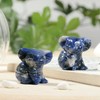 Rockcloud Set of 2 Sodalite Koala Bear Statue Pocket Stones,