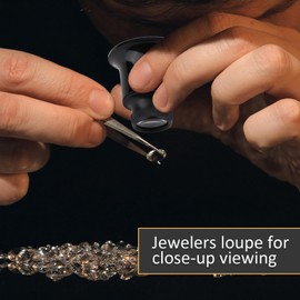 15X Jewelers Loupe Portable Monocular Magnifier Eye Watch Loupe Magnifying Glass for Watchmaker Close Work Crafts Reading Repair Gemstone Coins Stamps Antiques (15X)