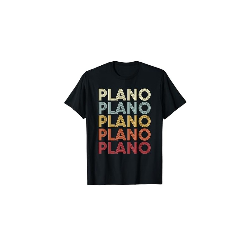 Plano Texas Plano TX Retro Vintage Text T-Shirt