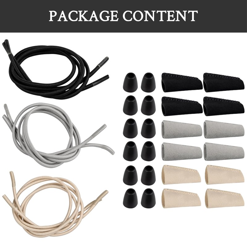 Endoto 3 Pairs Shoelaces for Hey Dude Elastic Strings Replacement