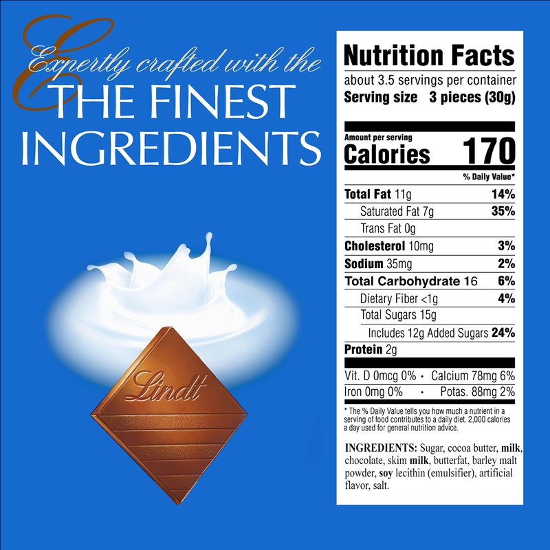 Lindt EXCELLENCE Extra Creamy Milk Chocolate Candy Bar, Milk Chocolate,