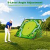 CLASMAX Golf Chipping Game Set, Double-Sided Practice Mat with 2