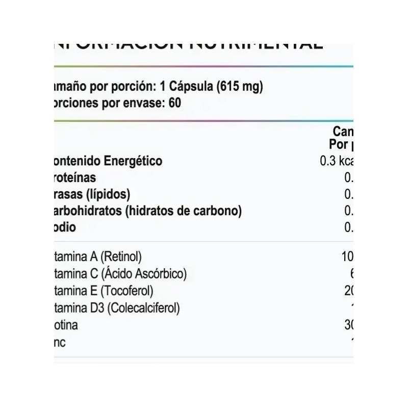 Capsulas Keratina Biotina Colageno Vitamina E Cabello Lifeed Sin Sabor