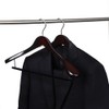 Luxury Wide Shoulder Wooden Hangers 2 Pack, with Velvet Bar,
