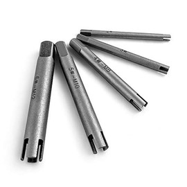 QWORKÂ® Tap Extractor , Broken Head Screw Remover Stripped , Steel Tap Extractor Set , 5 Pcs