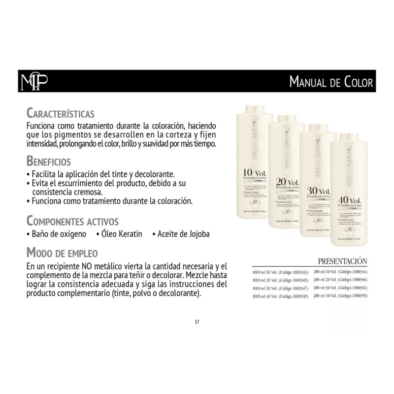 Marcel Carré Peróxido Marcel Carré Litro Volúmenes 10 - 20